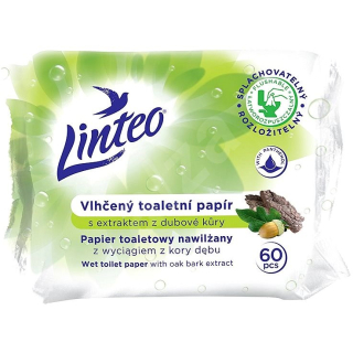 LINTEO Vlhčený TP s Dub.kôrou 60 ks